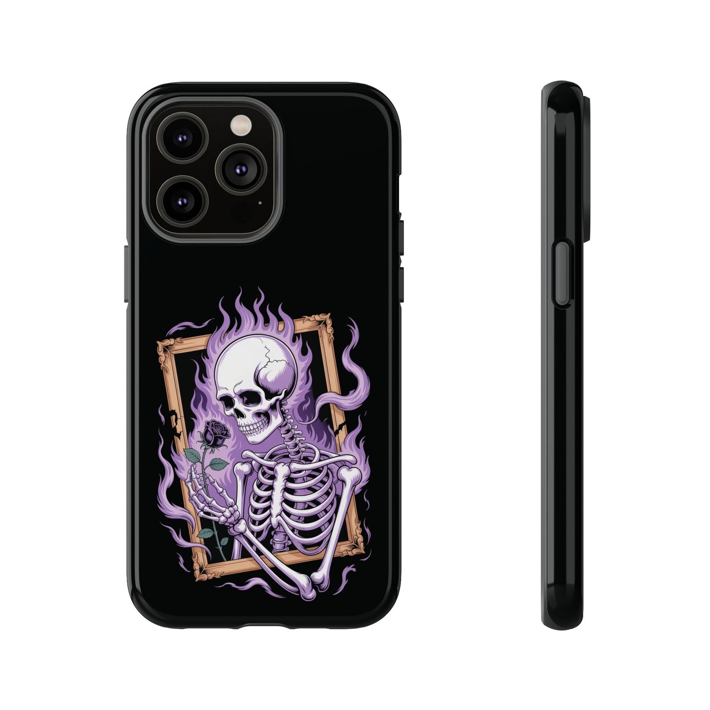 Skeleton Holding Rose - Phone Case
