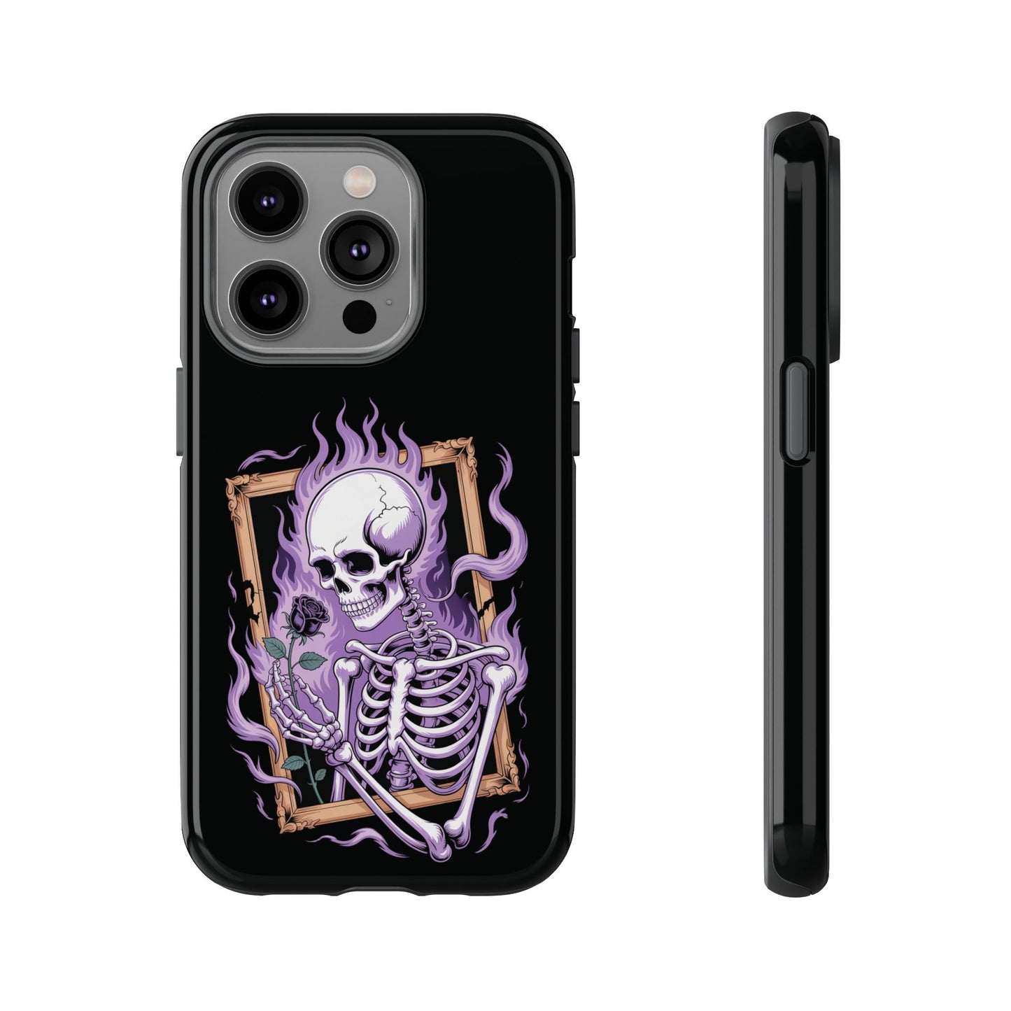 Skeleton Holding Rose - Phone Case