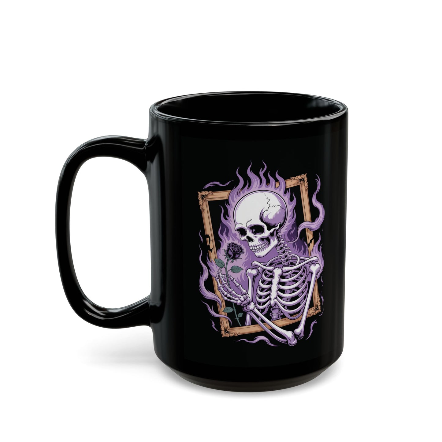 Skeleton Holding Rose - Mug