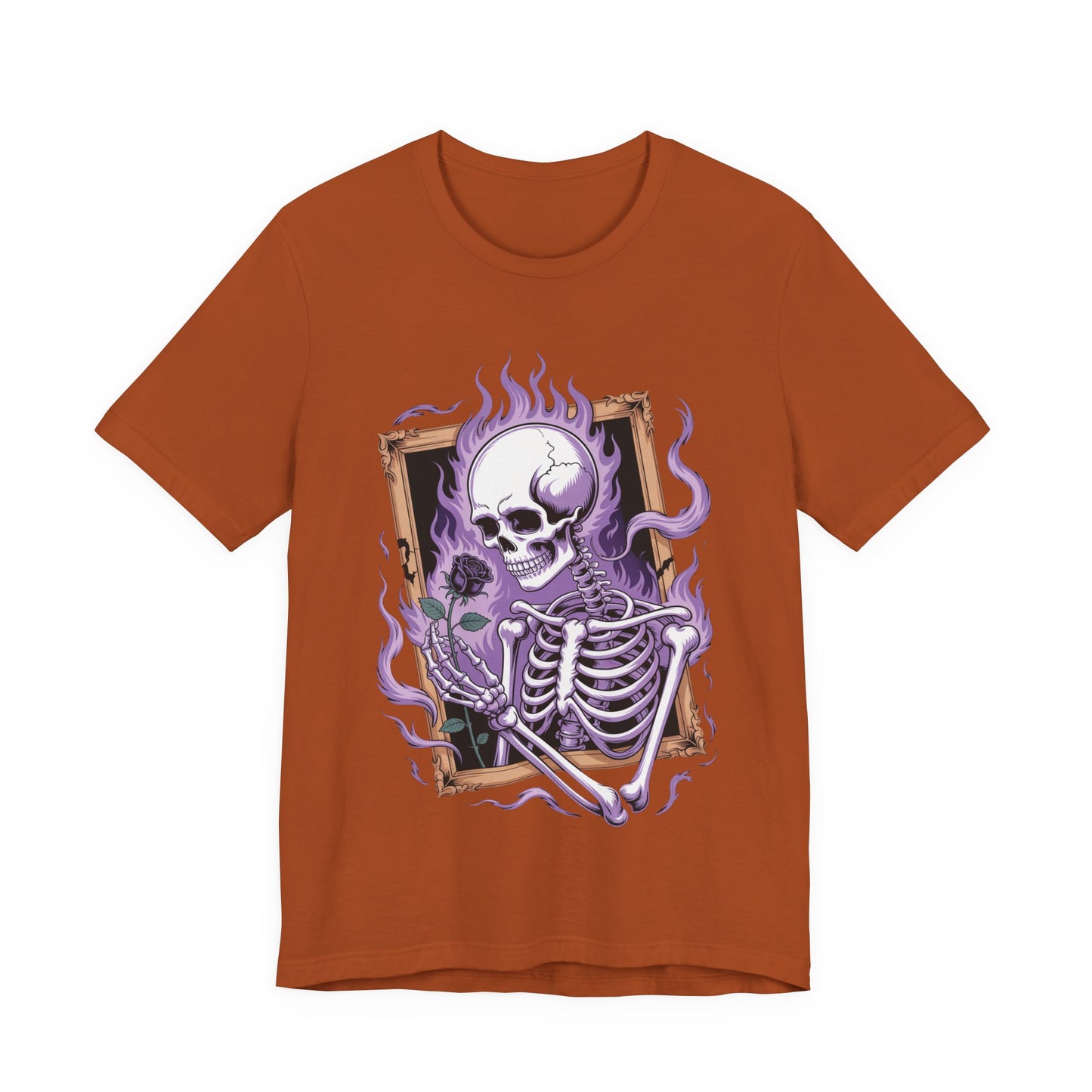 Skeleton Holding Rose - Unisex T-Shirt