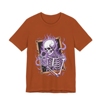 Skeleton Holding Rose - Unisex T-Shirt