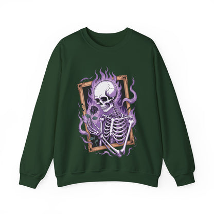 Skeleton Holding Rose - Unisex Sweatshirt