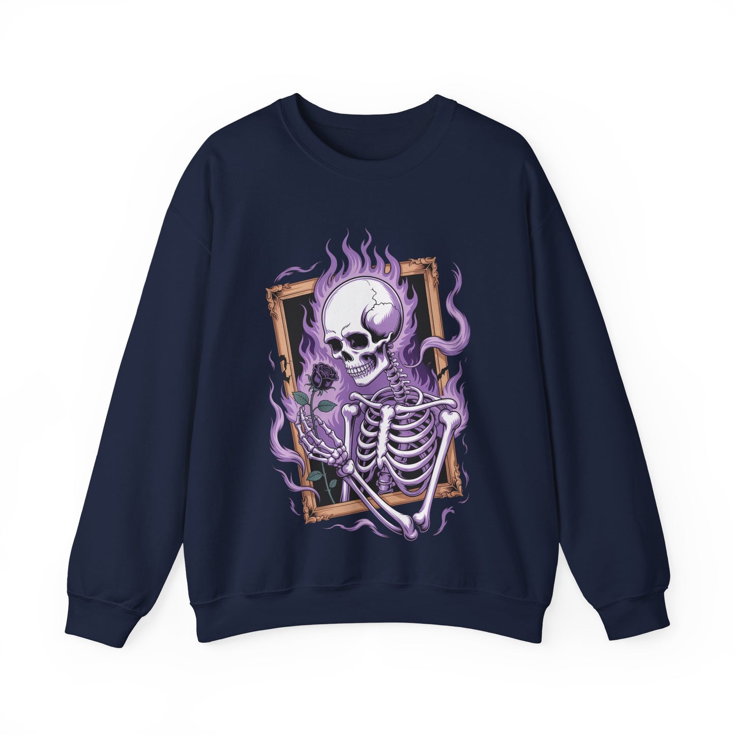 Skeleton Holding Rose - Unisex Sweatshirt
