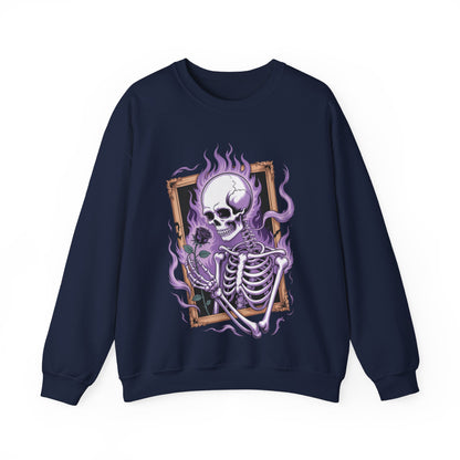 Skeleton Holding Rose - Unisex Sweatshirt