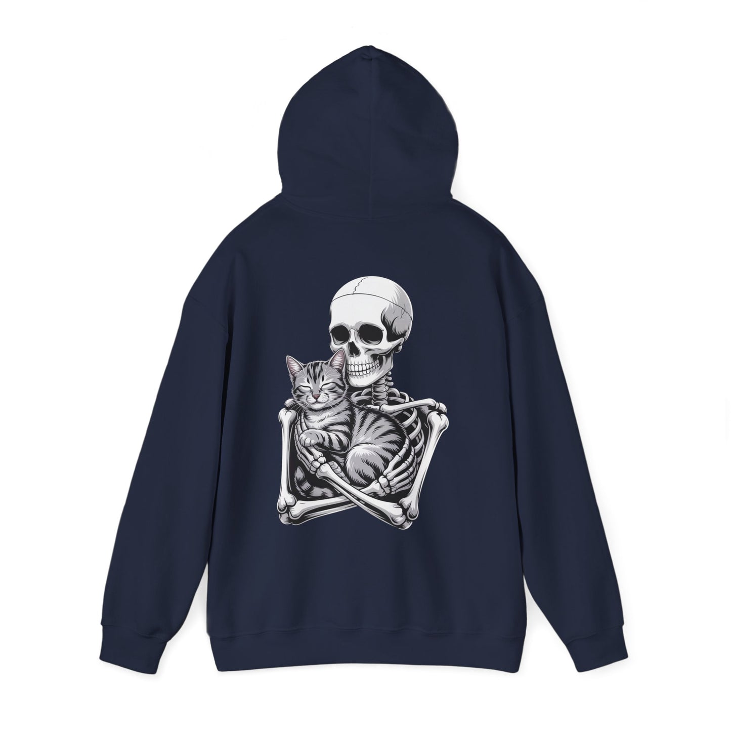 Skeleton Hugging Tabby Cat - Unisex Hoodie