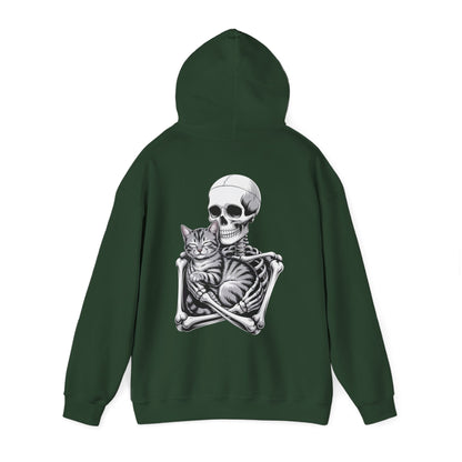 Skeleton Hugging Tabby Cat - Unisex Hoodie