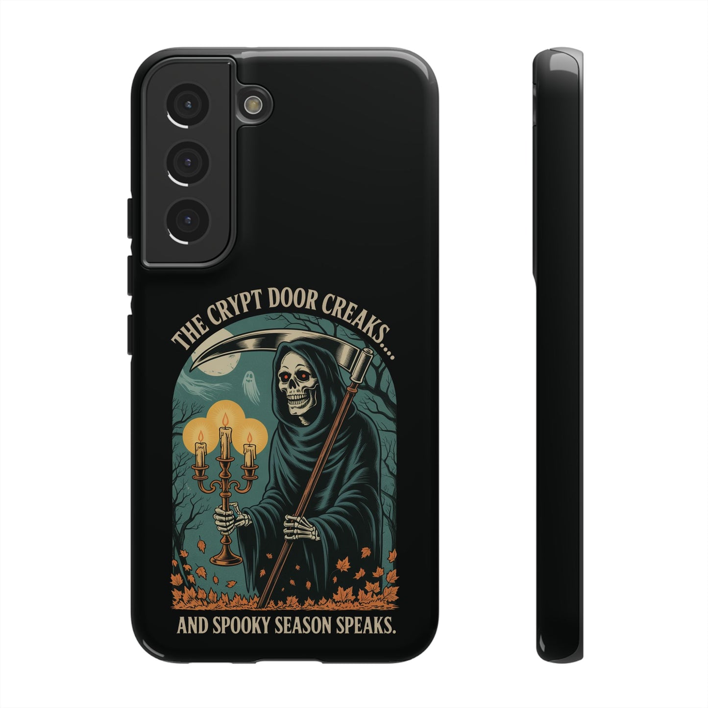 The Crypt Door Creaks… And Spooky Season Speaks.  - Phone Case