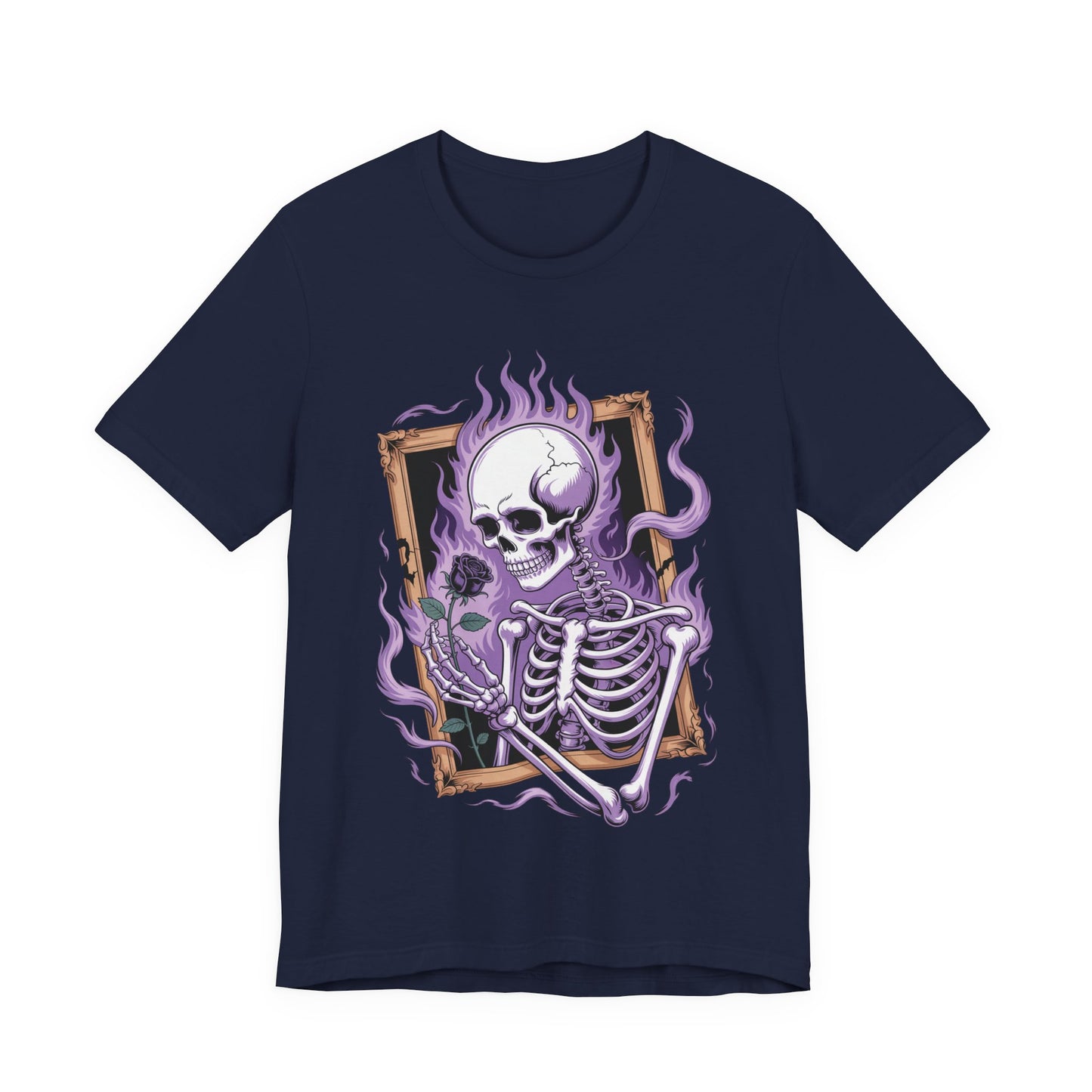 Skeleton Holding Rose - Unisex T-Shirt