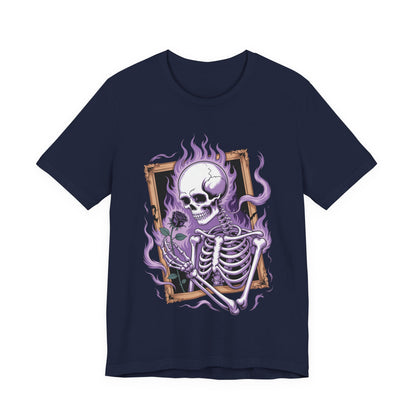 Skeleton Holding Rose - Unisex T-Shirt