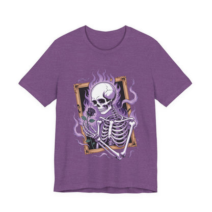 Skeleton Holding Rose - Unisex T-Shirt