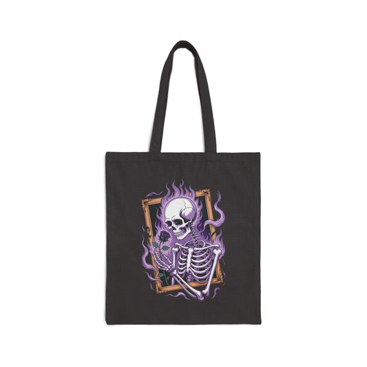 Skeleton Holding Rose - Tote Bag