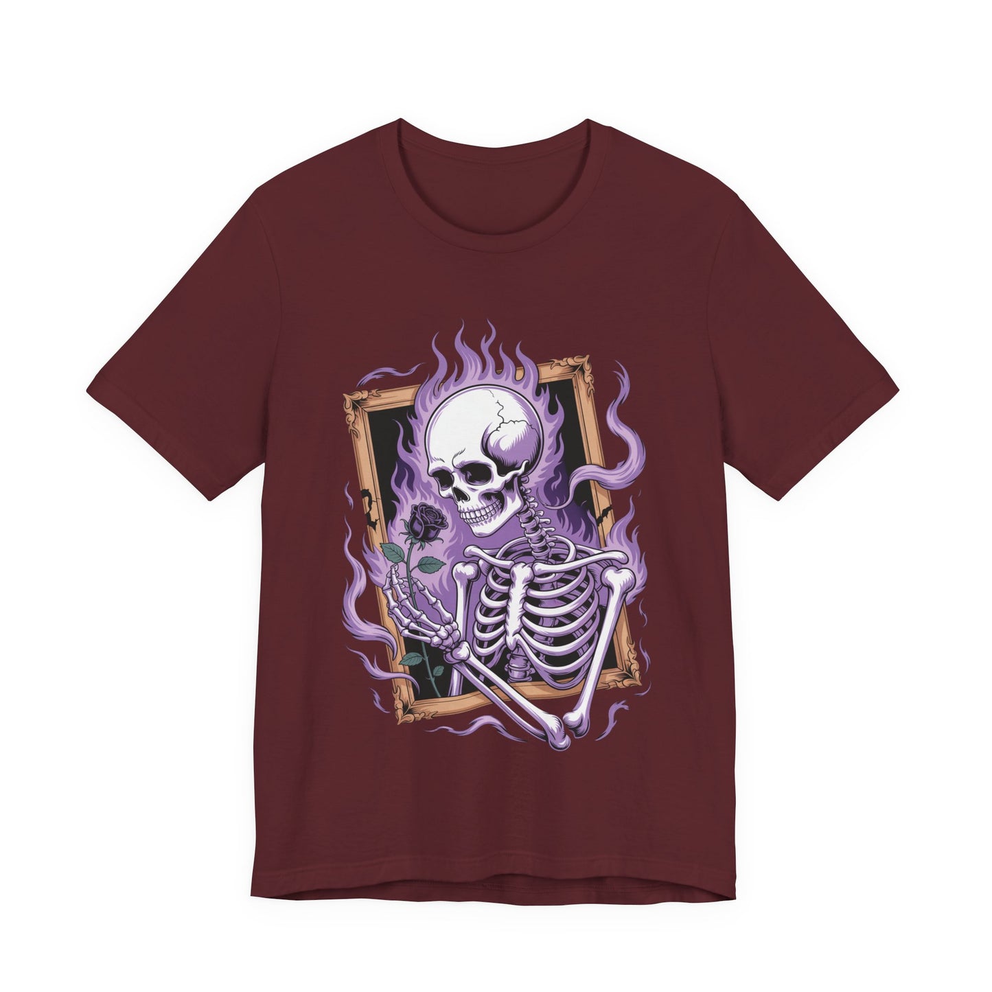 Skeleton Holding Rose - Unisex T-Shirt