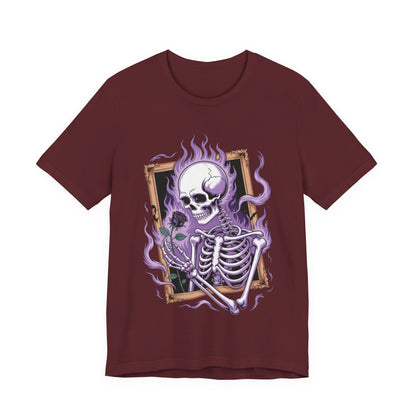 Skeleton Holding Rose - Unisex T-Shirt
