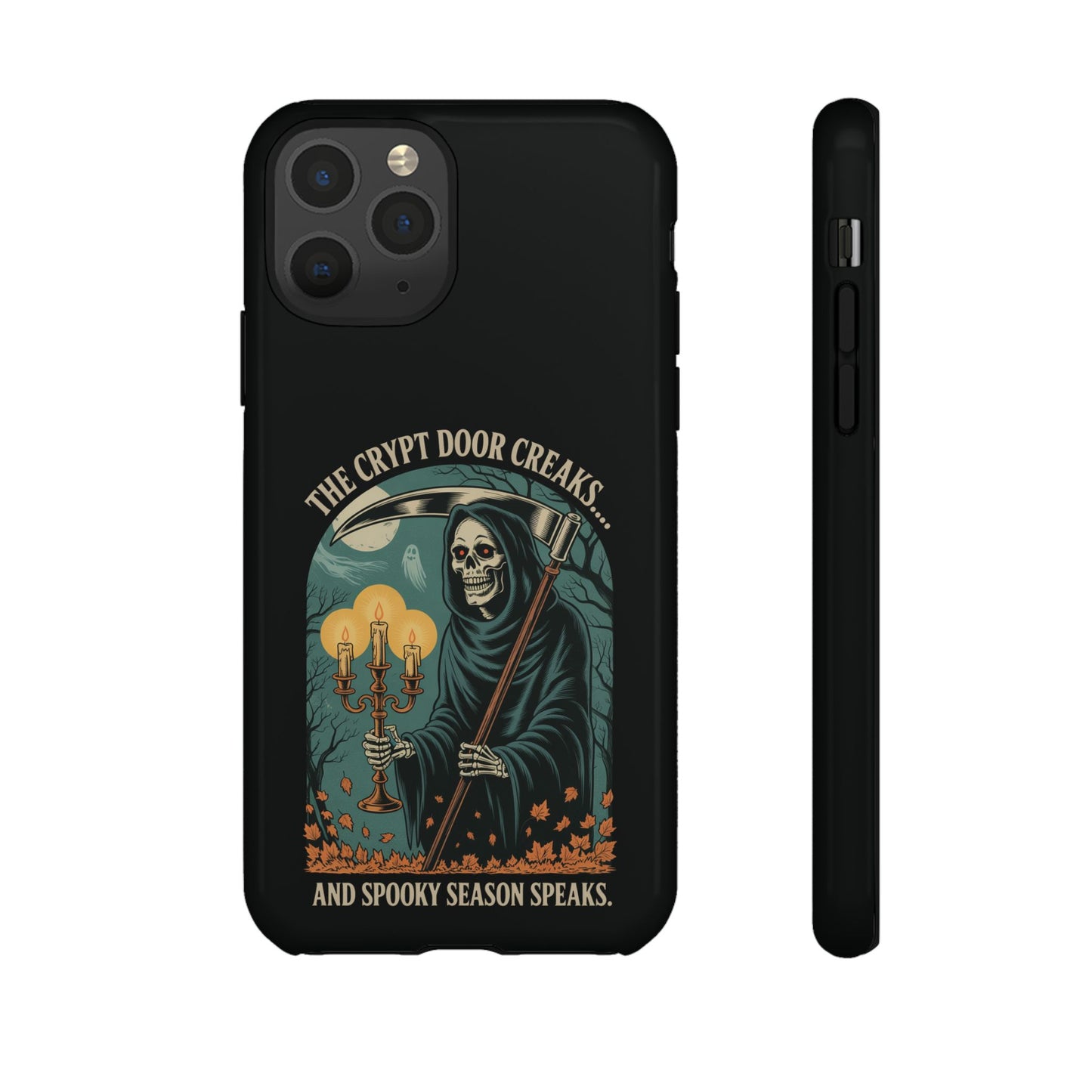 The Crypt Door Creaks… And Spooky Season Speaks.  - Phone Case