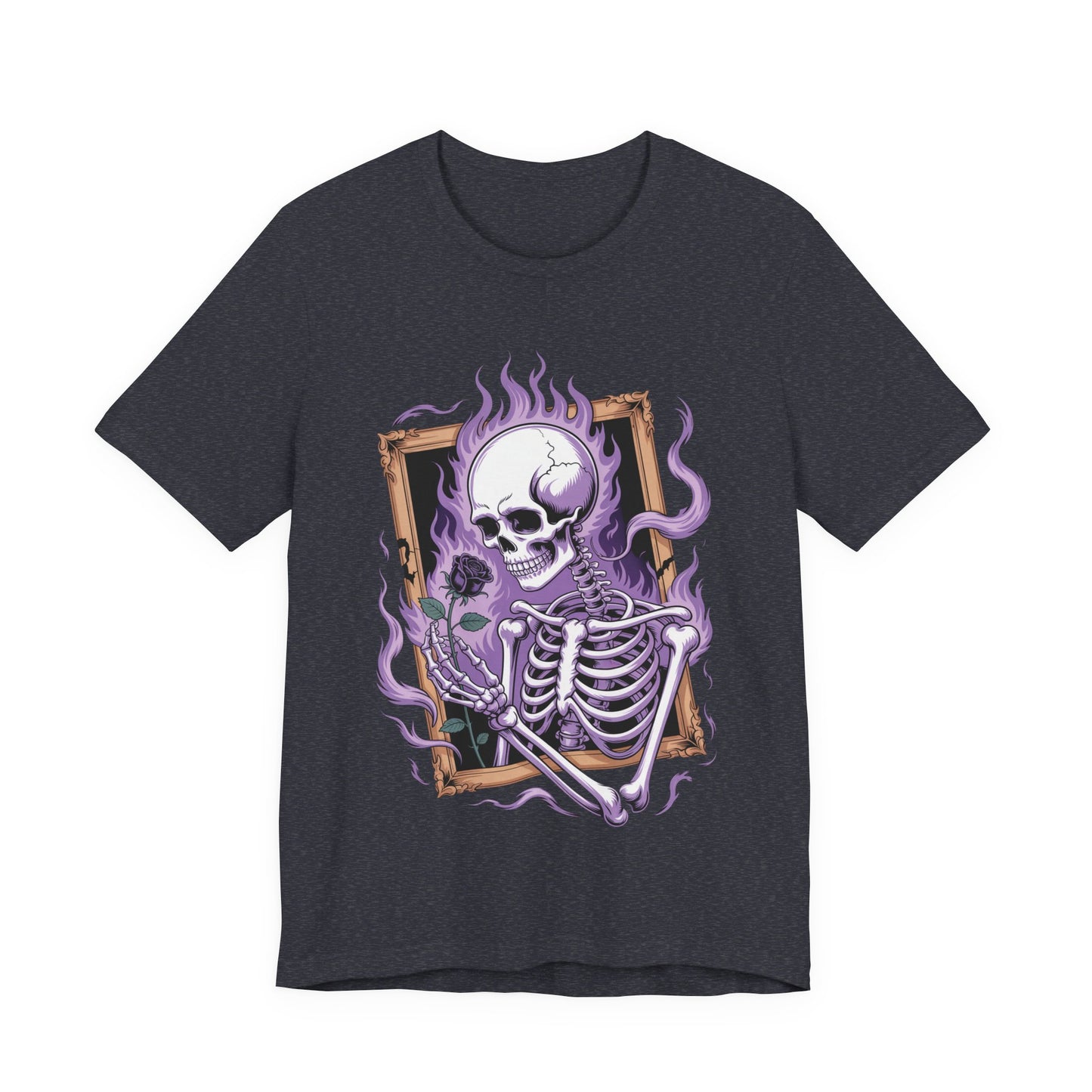 Skeleton Holding Rose - Unisex T-Shirt