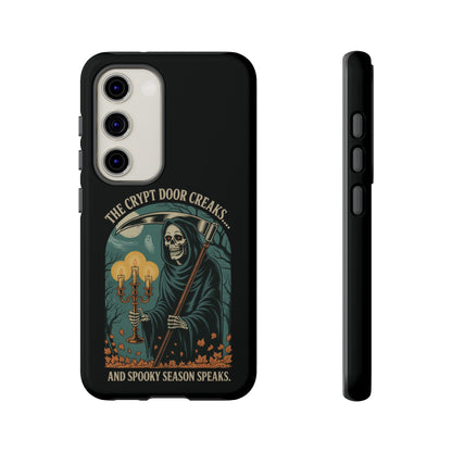 The Crypt Door Creaks… And Spooky Season Speaks.  - Phone Case