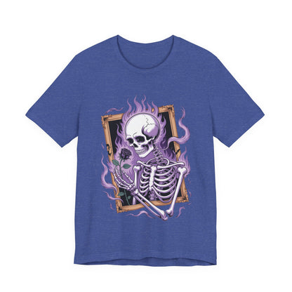 Skeleton Holding Rose - Unisex T-Shirt