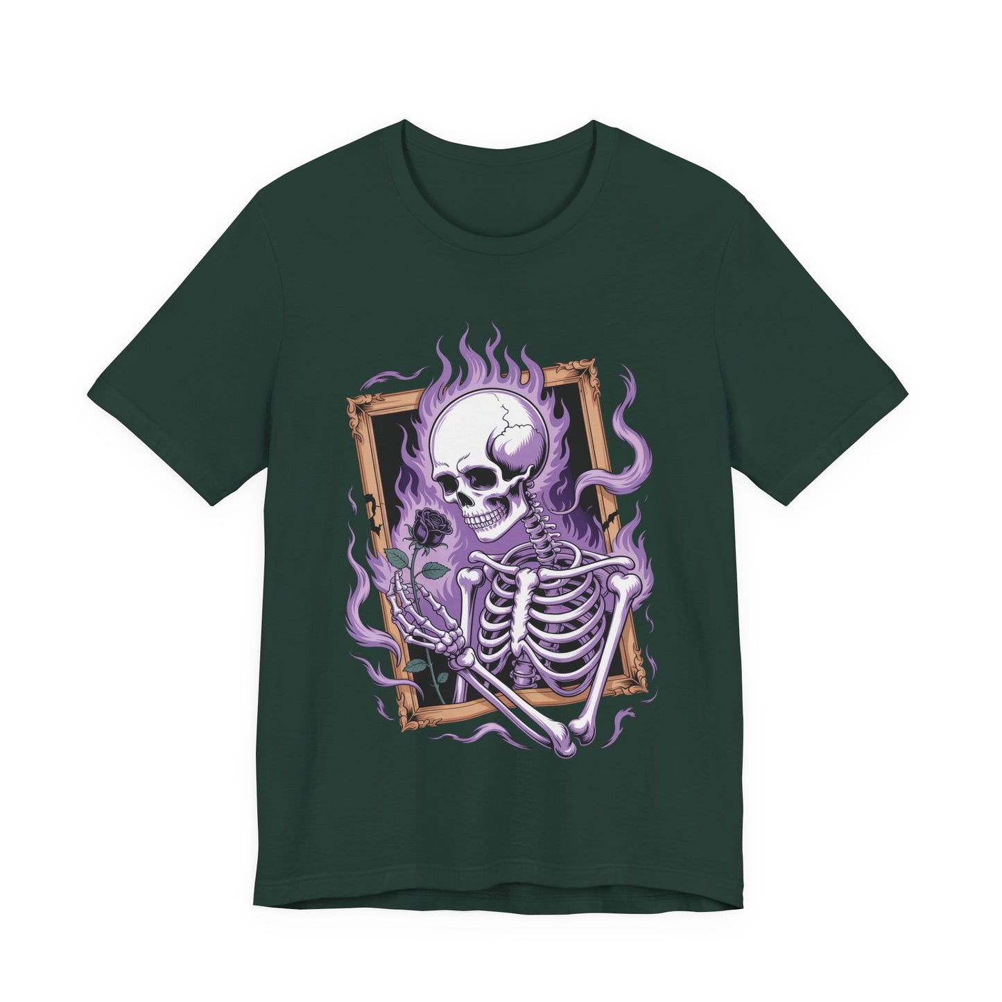 Skeleton Holding Rose - Unisex T-Shirt