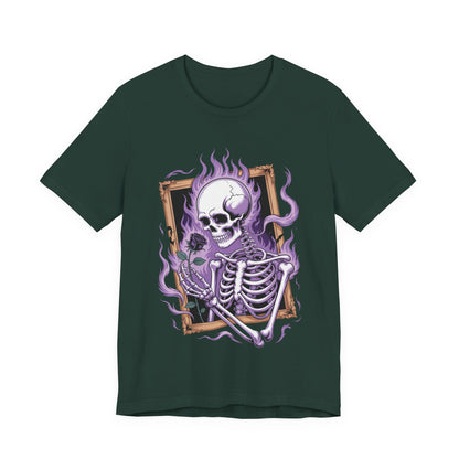 Skeleton Holding Rose - Unisex T-Shirt