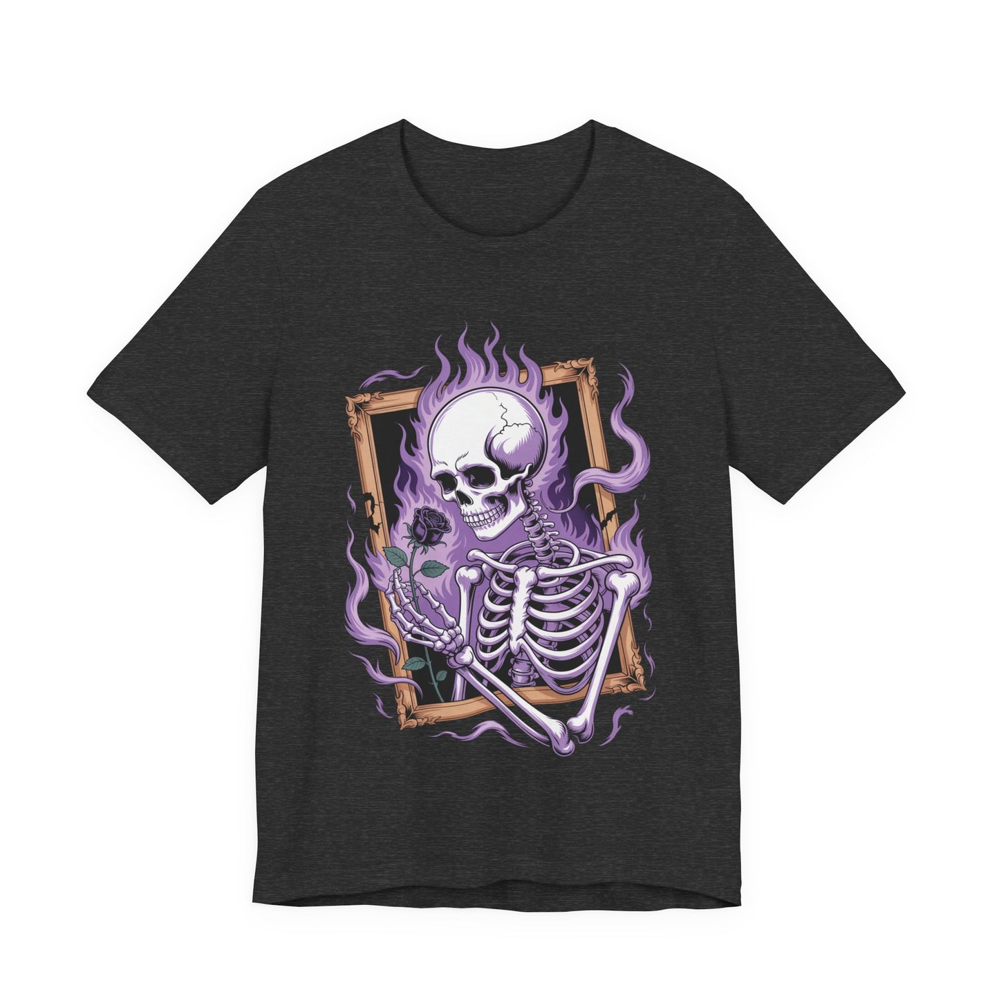 Skeleton Holding Rose - Unisex T-Shirt
