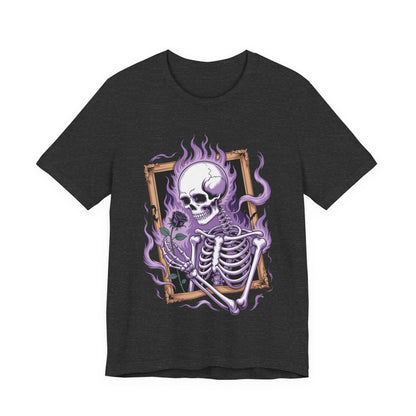 Skeleton Holding Rose - Unisex T-Shirt