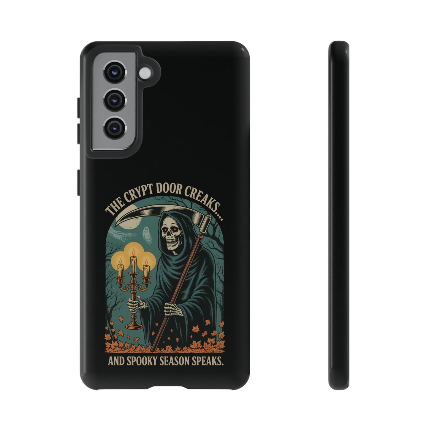 The Crypt Door Creaks… And Spooky Season Speaks.  - Phone Case