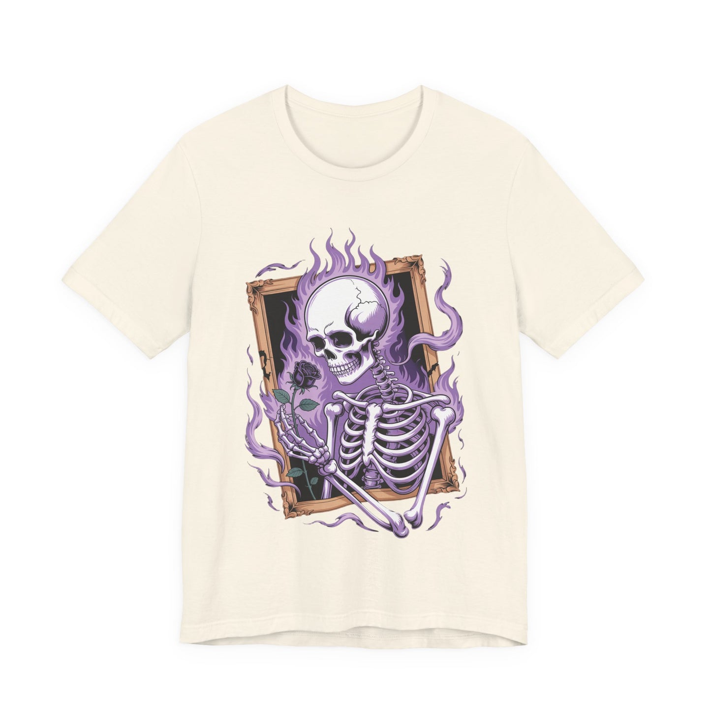 Skeleton Holding Rose - Unisex T-Shirt