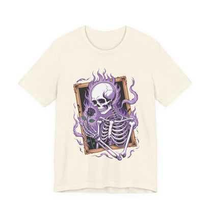Skeleton Holding Rose - Unisex T-Shirt