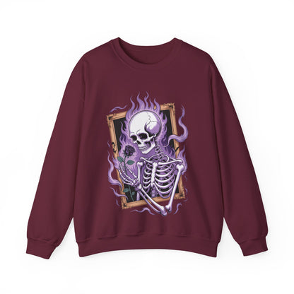 Skeleton Holding Rose - Unisex Sweatshirt