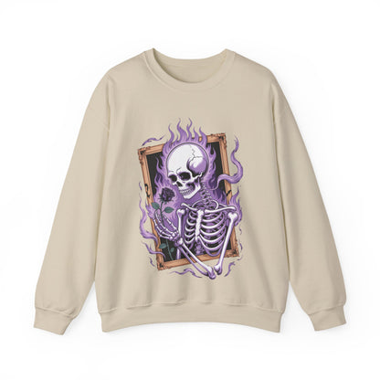 Skeleton Holding Rose - Unisex Sweatshirt