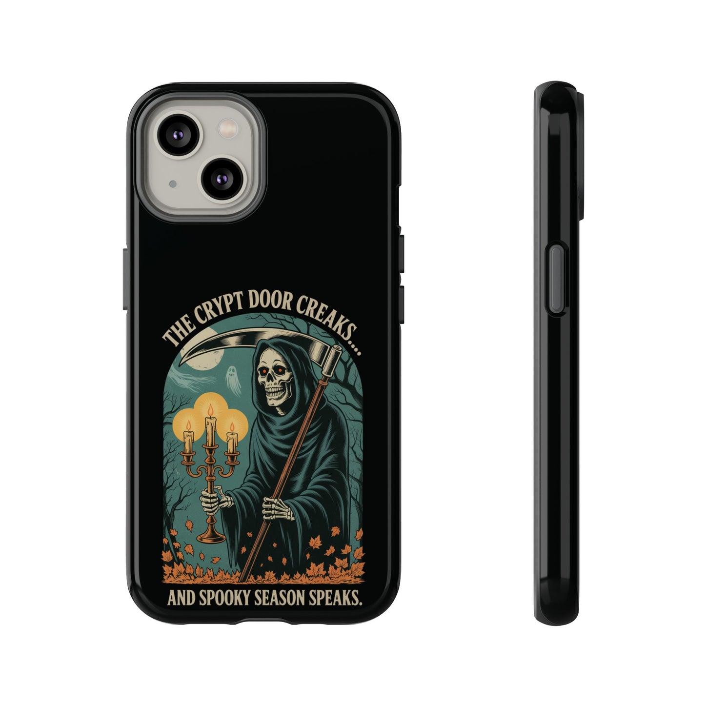 The Crypt Door Creaks… And Spooky Season Speaks.  - Phone Case