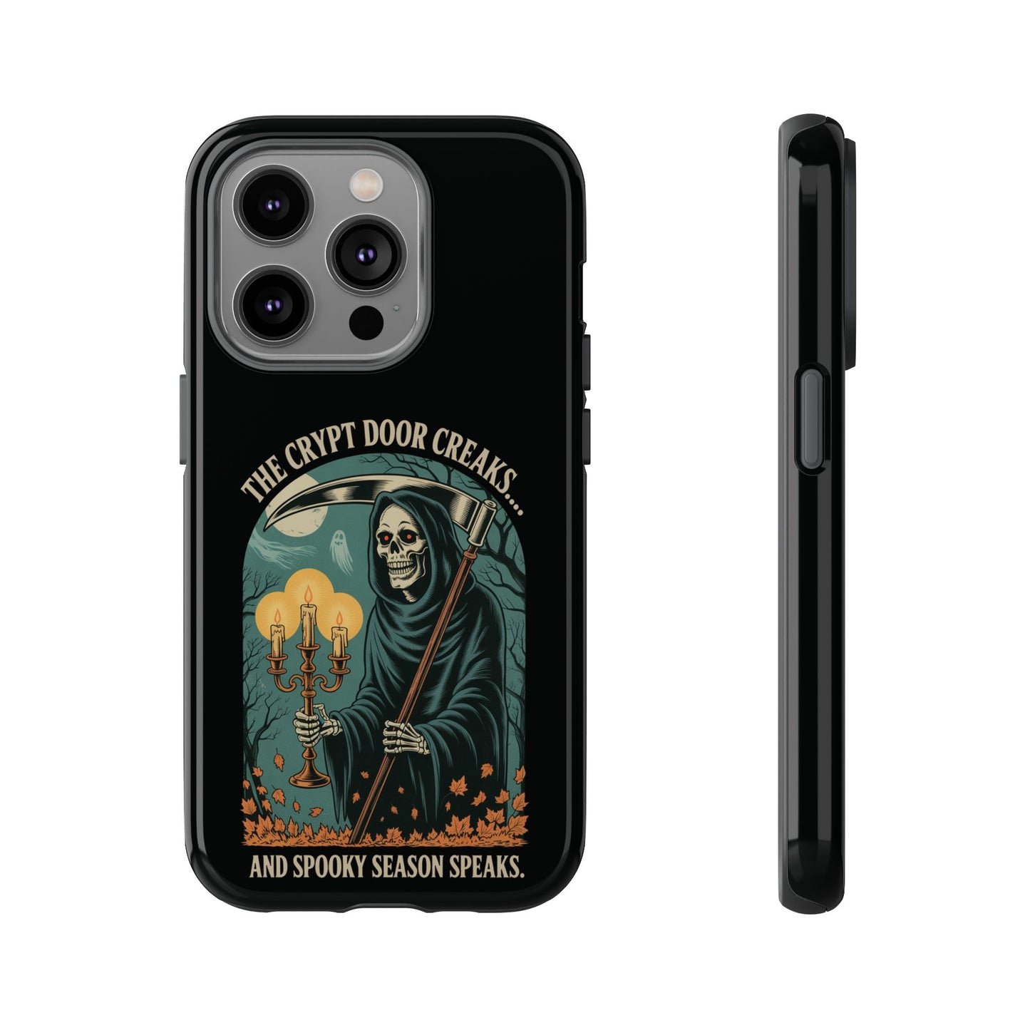 The Crypt Door Creaks… And Spooky Season Speaks.  - Phone Case