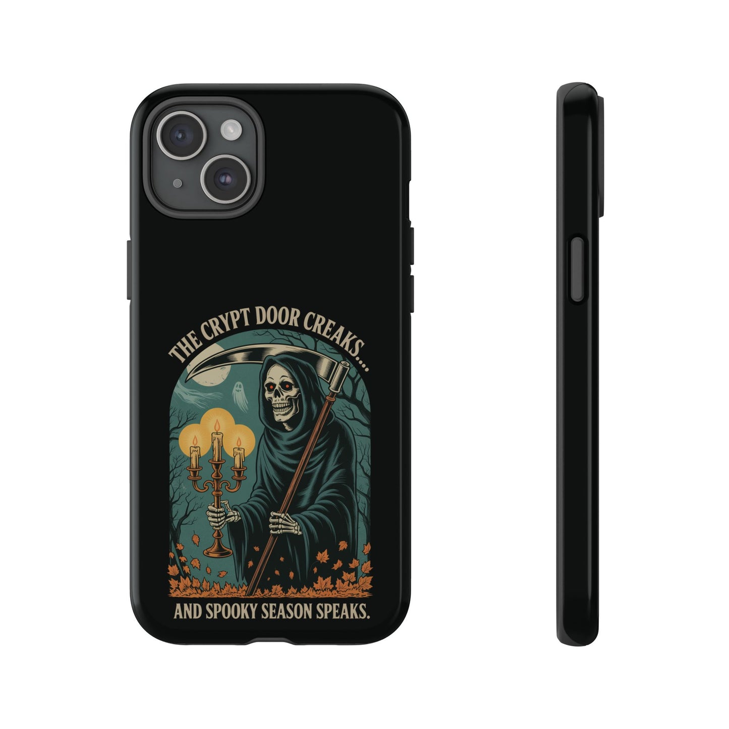 The Crypt Door Creaks… And Spooky Season Speaks.  - Phone Case