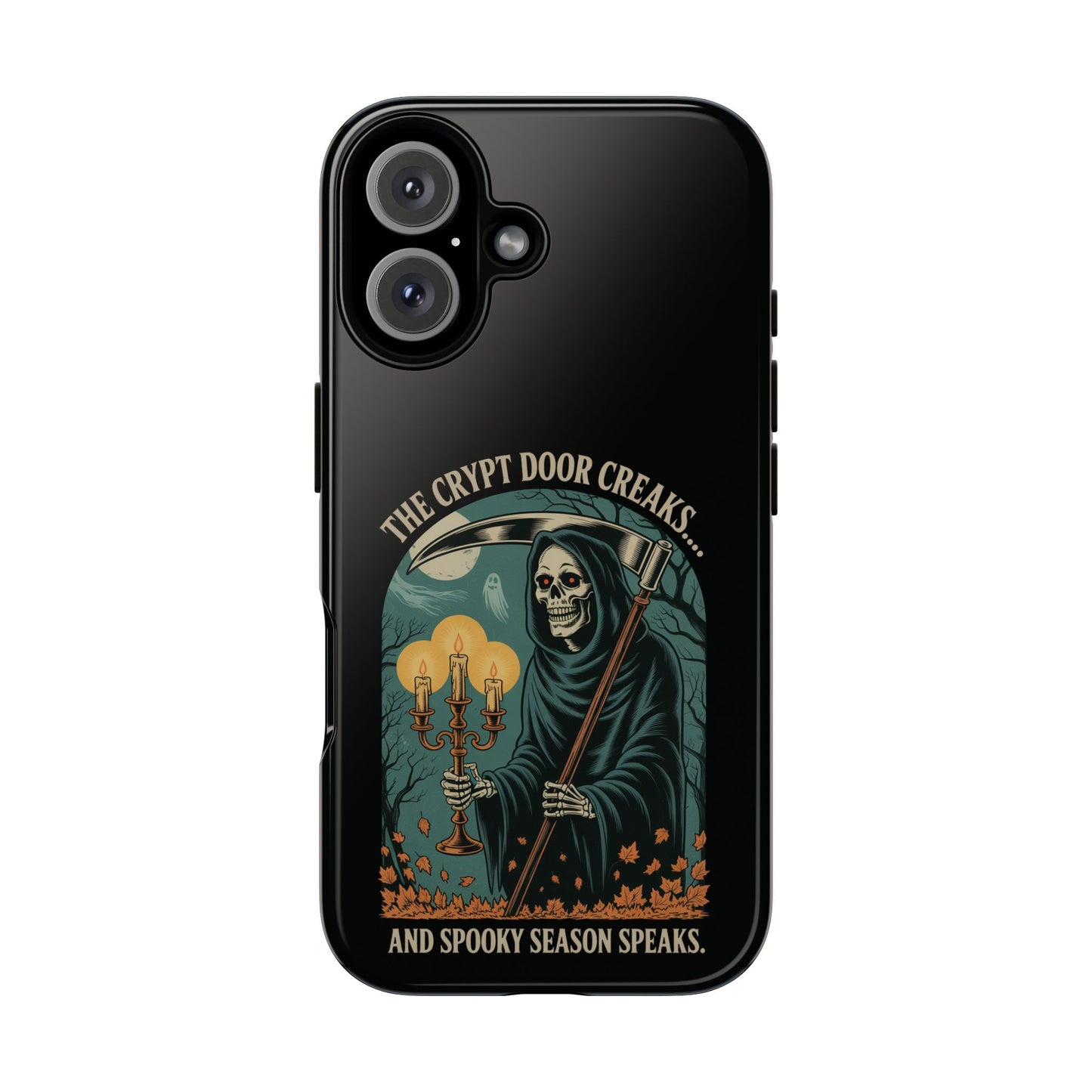 The Crypt Door Creaks… And Spooky Season Speaks.  - Phone Case