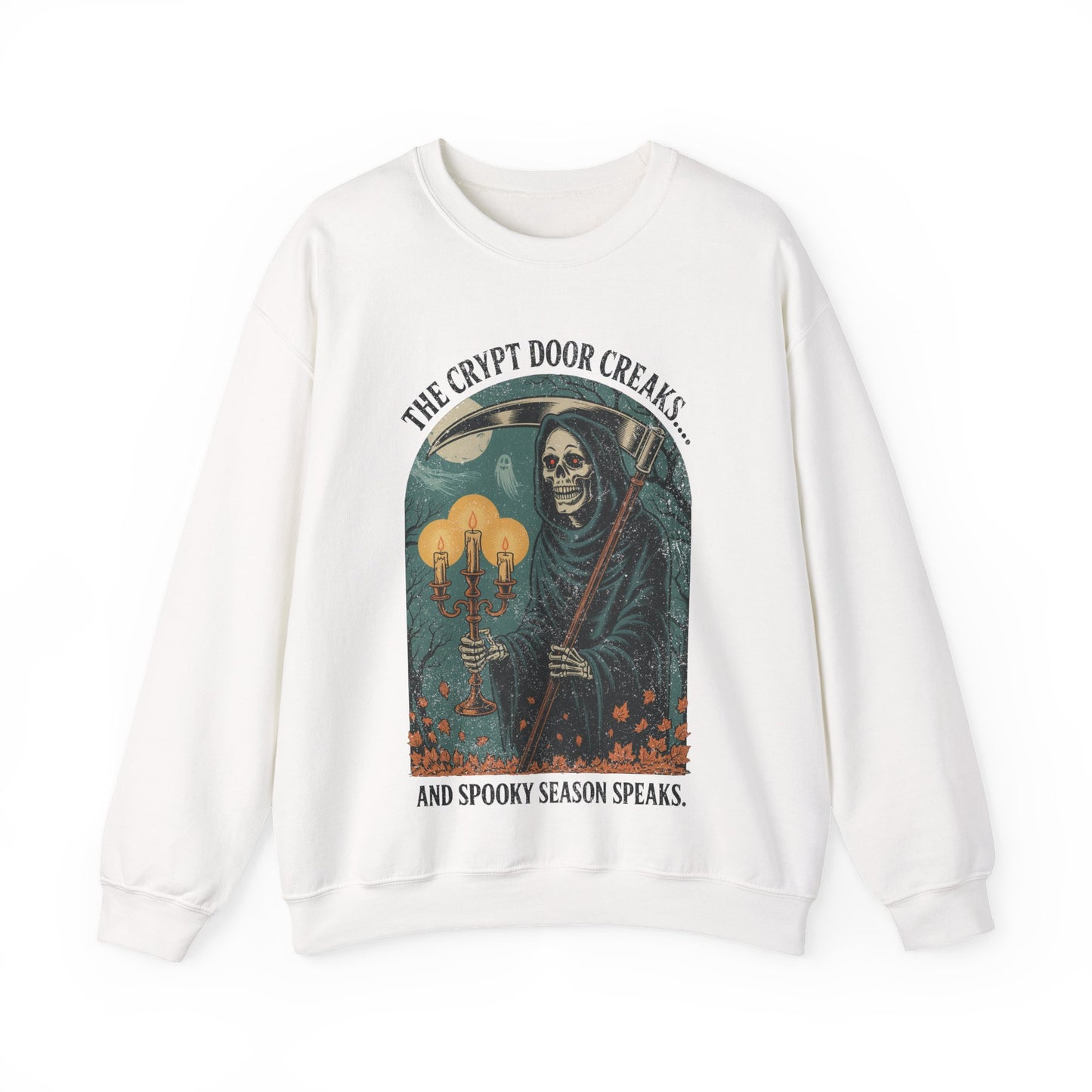 The Crypt Door Creaks… And Spooky Season Speaks. - Unisex Sweatshirt