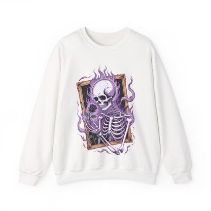 Skeleton Holding Rose - Unisex Sweatshirt
