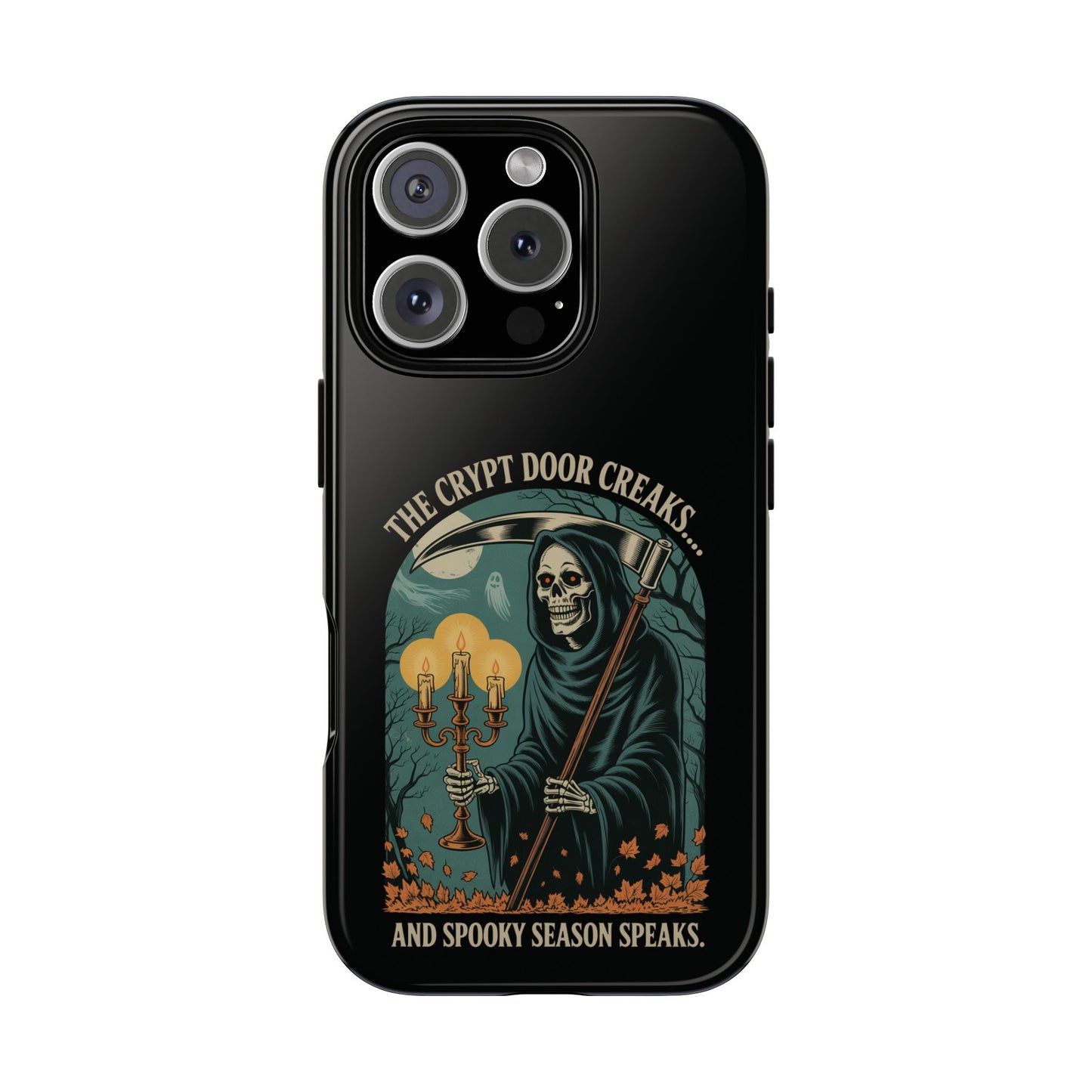 The Crypt Door Creaks… And Spooky Season Speaks.  - Phone Case