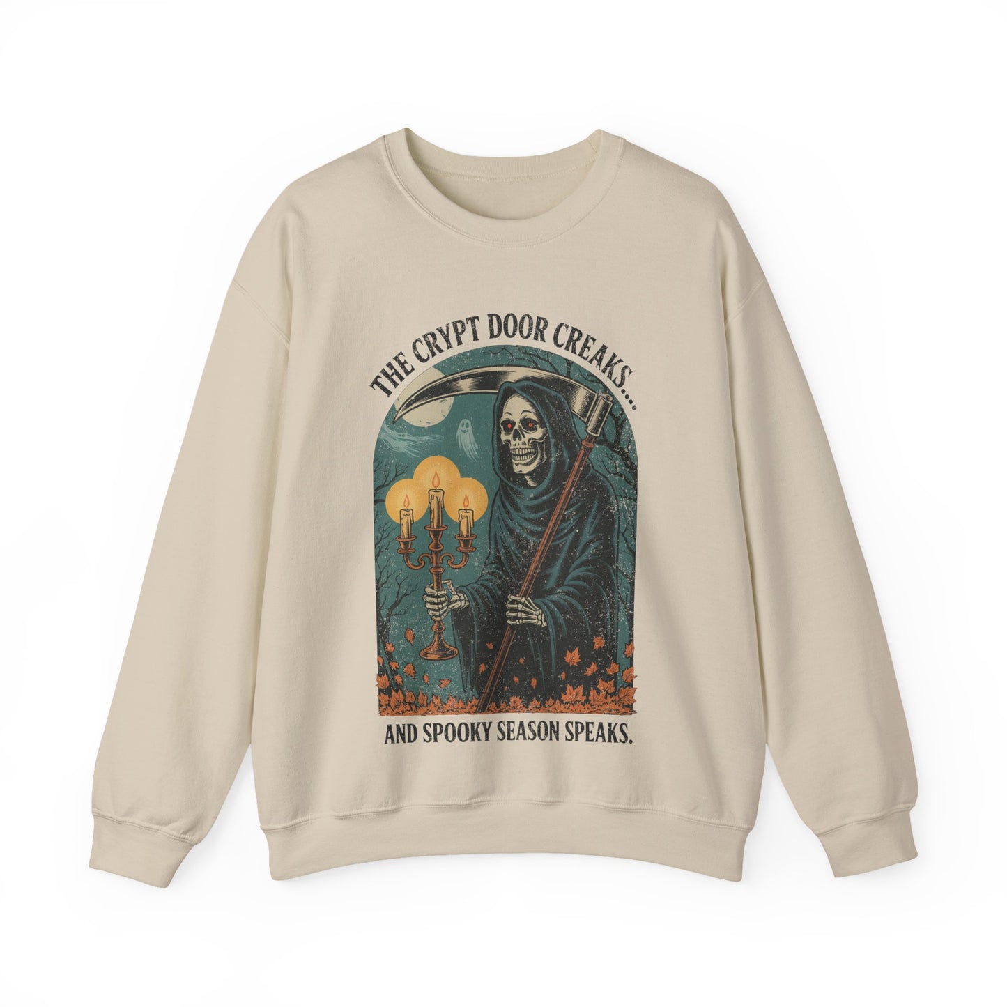 The Crypt Door Creaks… And Spooky Season Speaks. - Unisex Sweatshirt