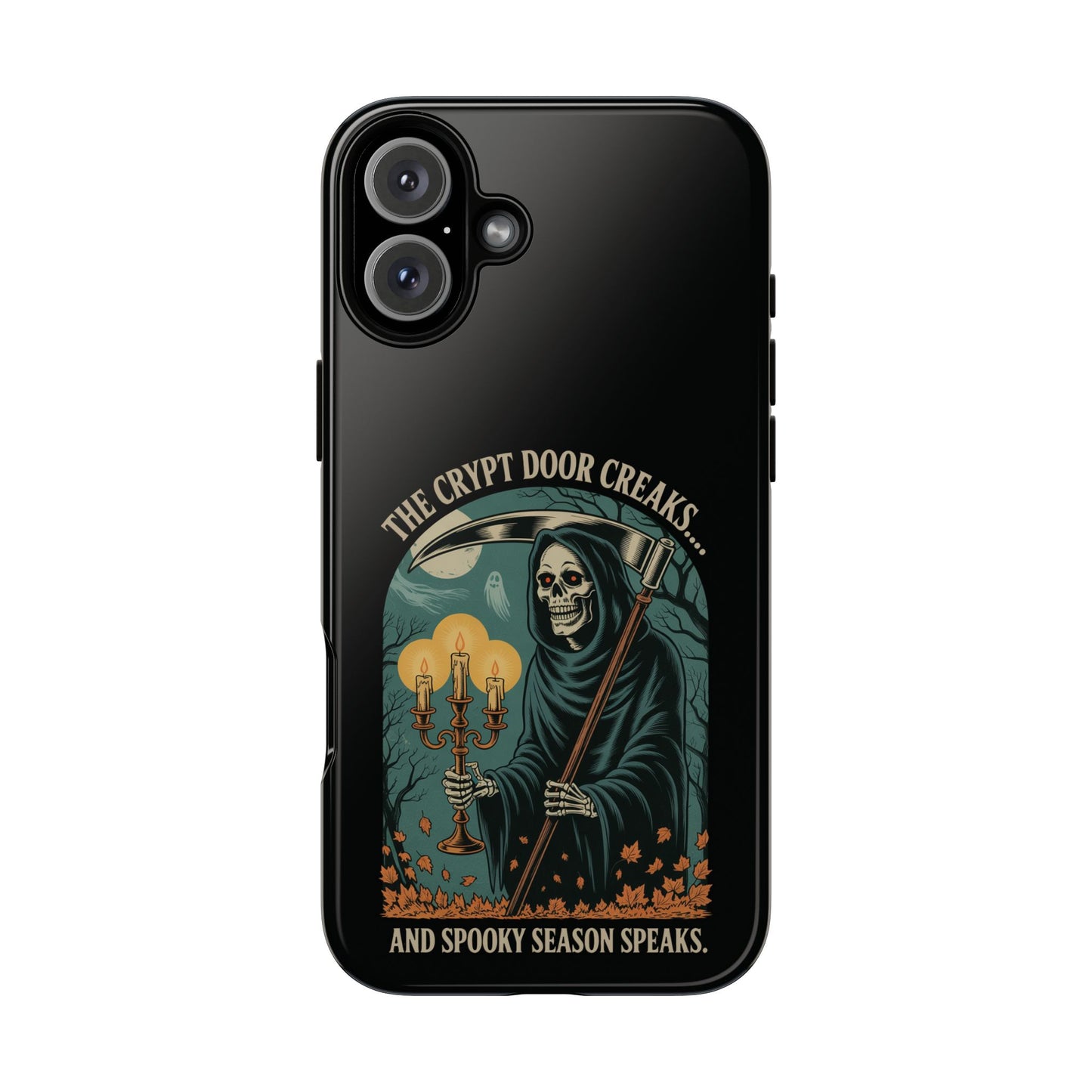 The Crypt Door Creaks… And Spooky Season Speaks.  - Phone Case