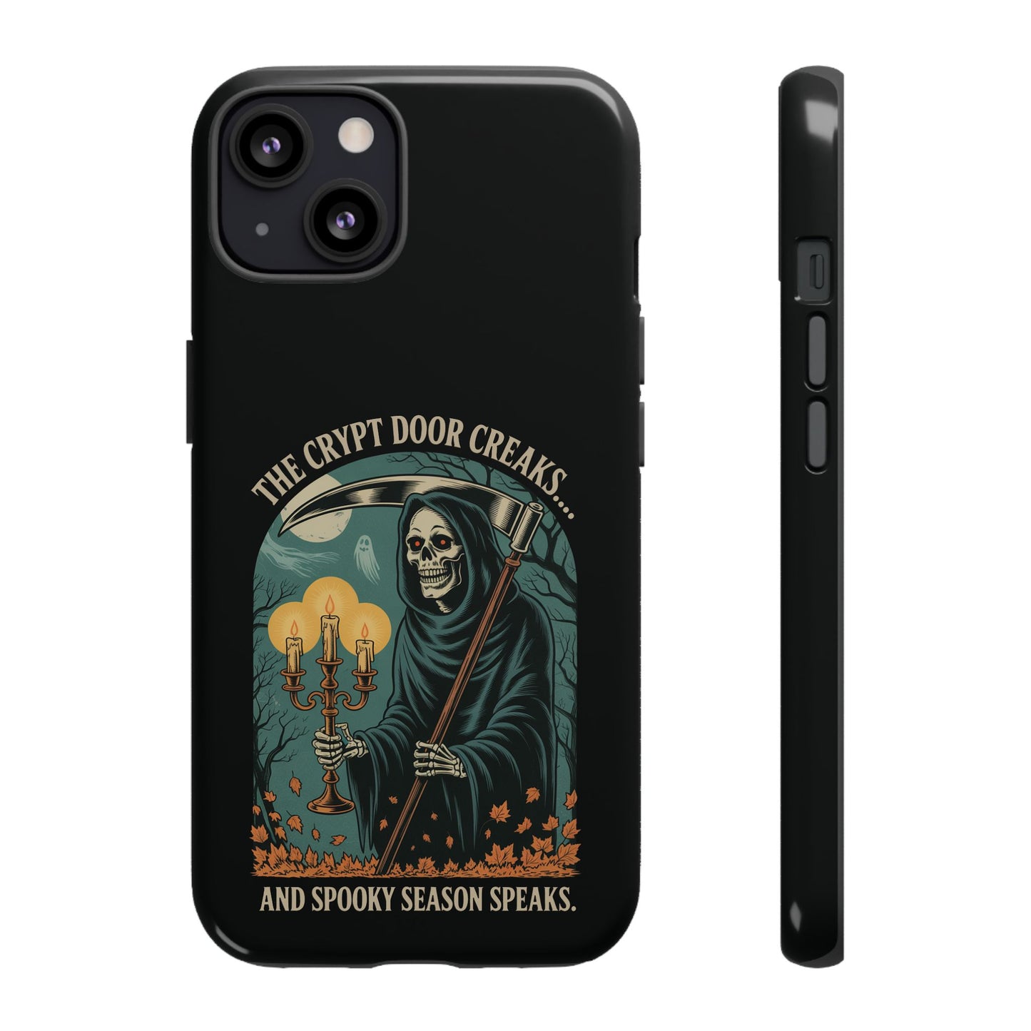 The Crypt Door Creaks… And Spooky Season Speaks.  - Phone Case
