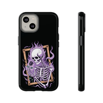 Skeleton Holding Rose  - Phone Case