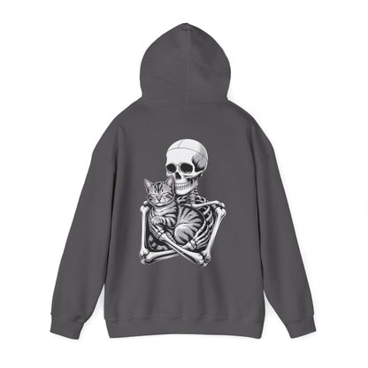 Skeleton Hugging Tabby Cat - Unisex Hoodie