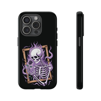 Skeleton Holding Rose  - Phone Case
