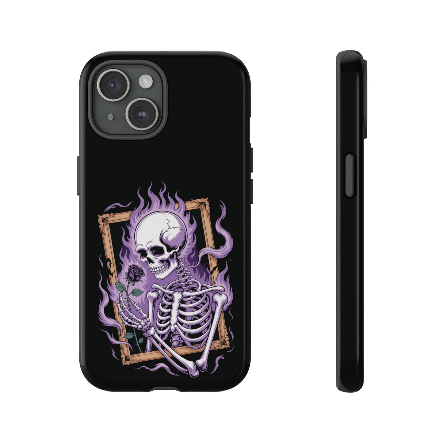 Skeleton Holding Rose  - Phone Case