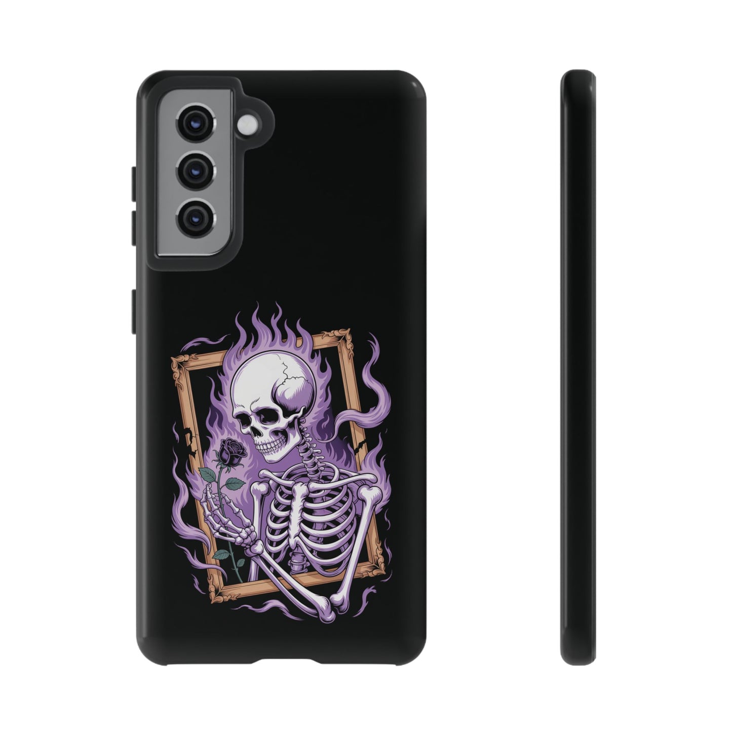 Skeleton Holding Rose  - Phone Case