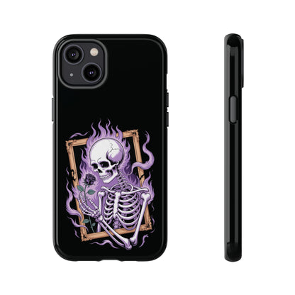 Skeleton Holding Rose  - Phone Case