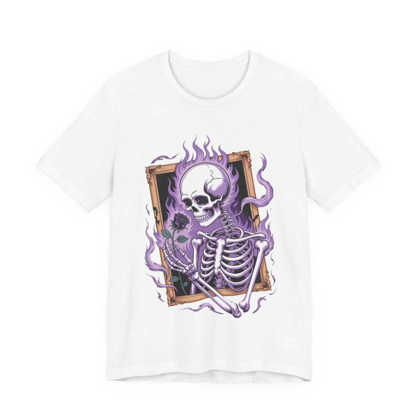 Skeleton Holding Rose - Unisex T-Shirt