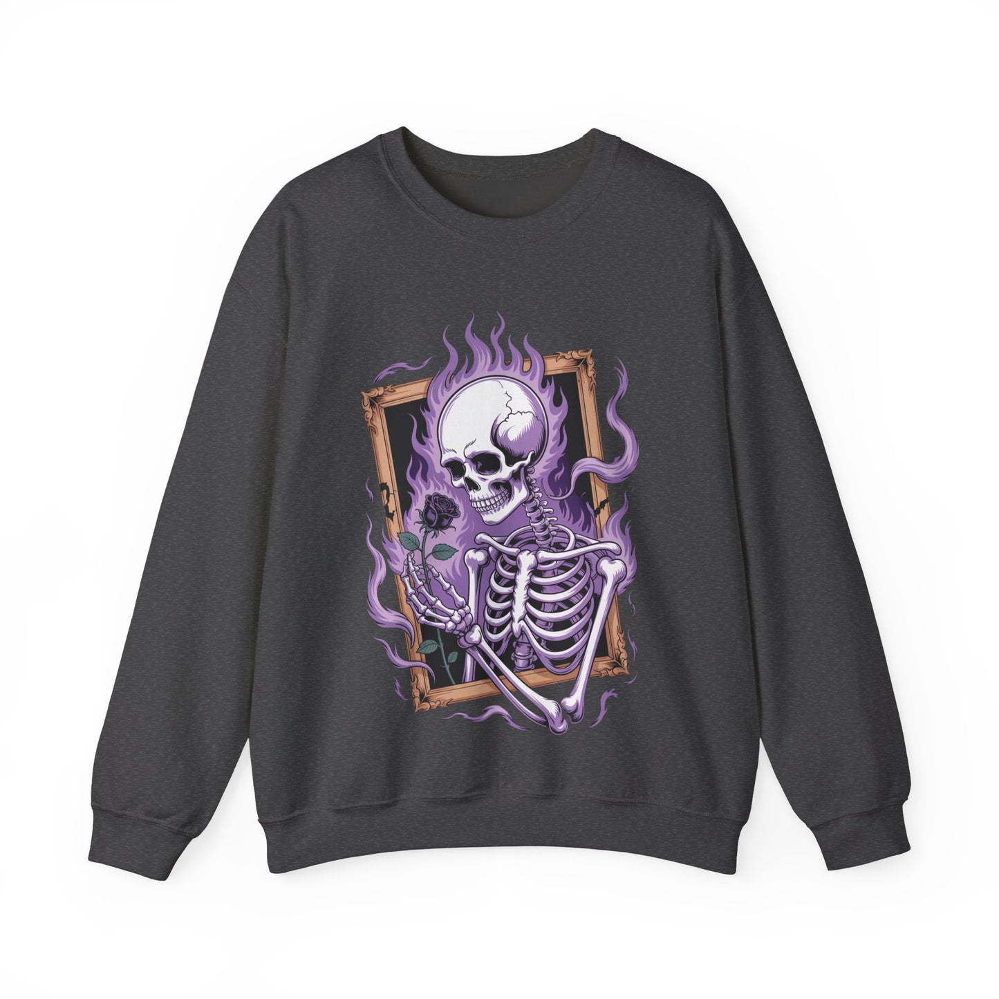 Skeleton Holding Rose - Unisex Sweatshirt