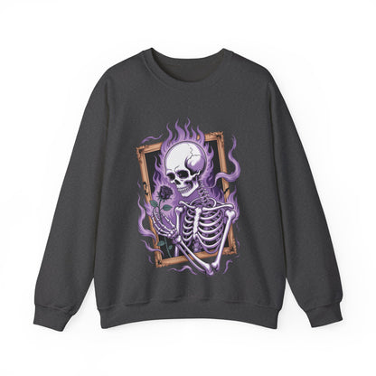 Skeleton Holding Rose - Unisex Sweatshirt