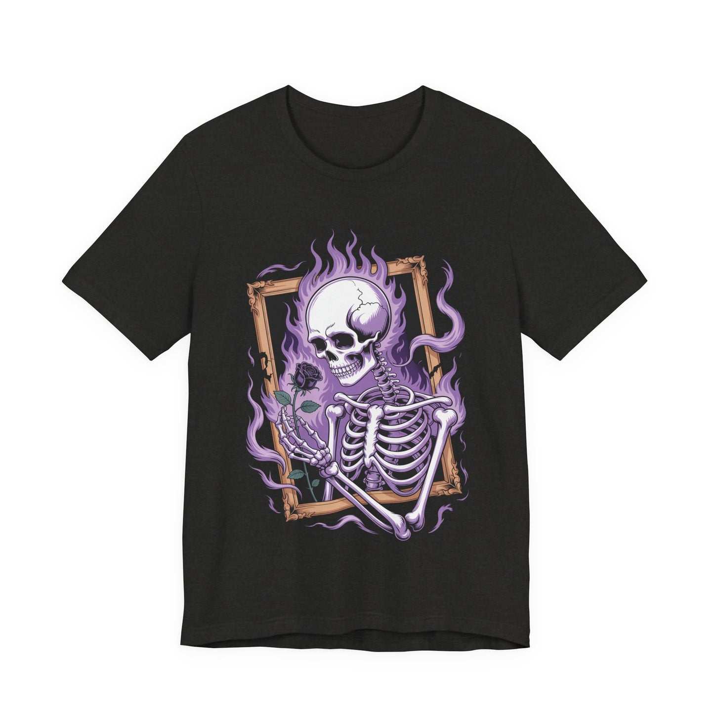 Skeleton Holding Rose - Unisex T-Shirt